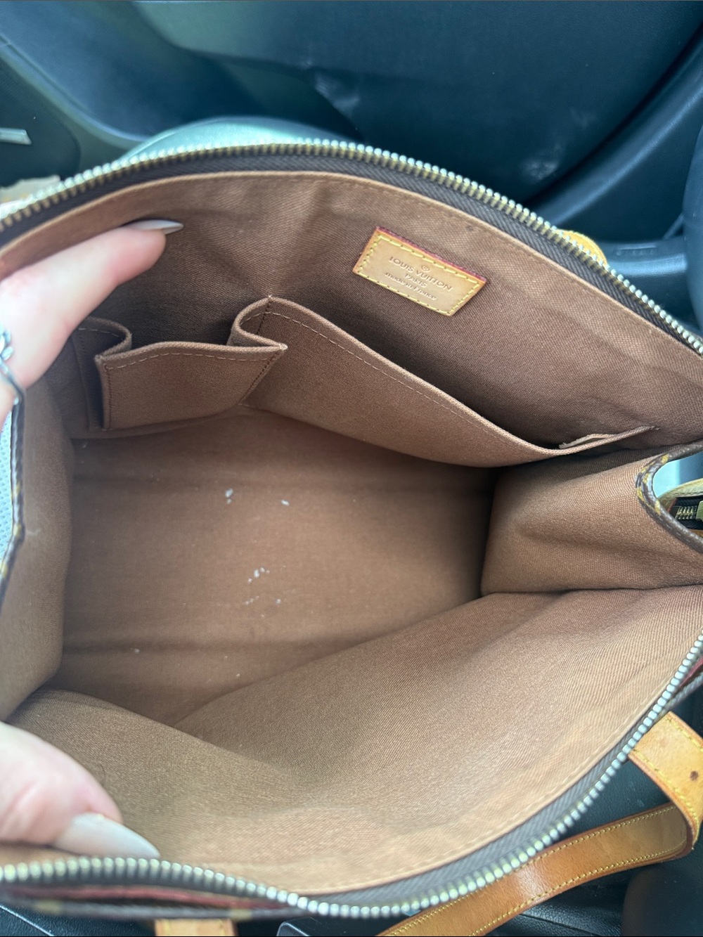 Louis Vuitton Monogram Shoulder Tote in Brown and Tan - Picture 5 of 8